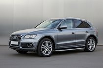 Audi Q5 2008–2017 Maydos V2 sivuastinlaudat (2 kpl, alumiini / ruostumaton teräs) kuva 1