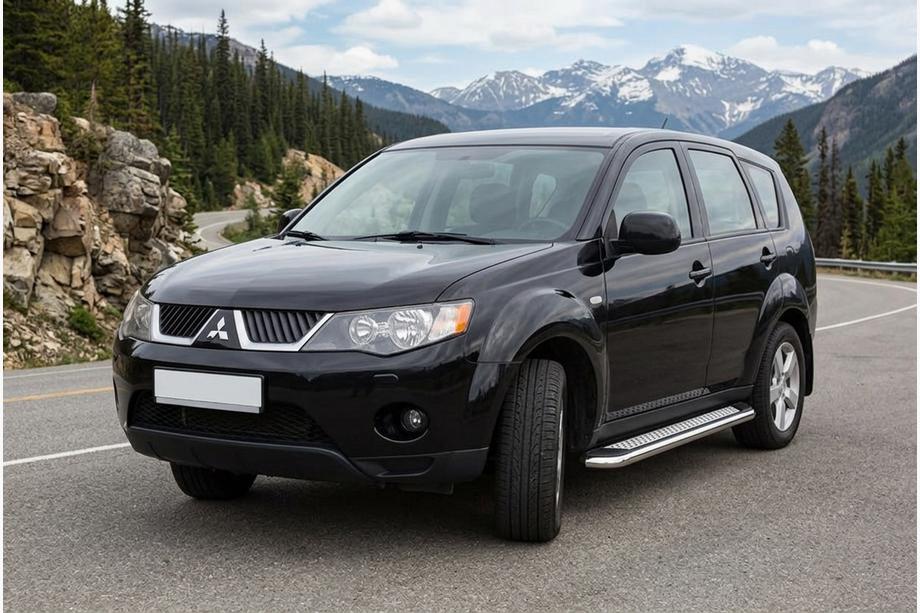 Mitsubishi Outlander 2006–2012 Maydos V2 sivuportaat (2 kpl, alumiini ↗ ruostumaton teräs) Image