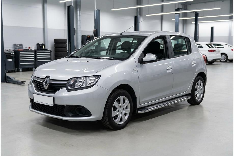 Dacia Sandero 2013–2020 Maydos V2 sivuportaat (2 kpl, alumiini ↗ ruostumaton teräs) Image