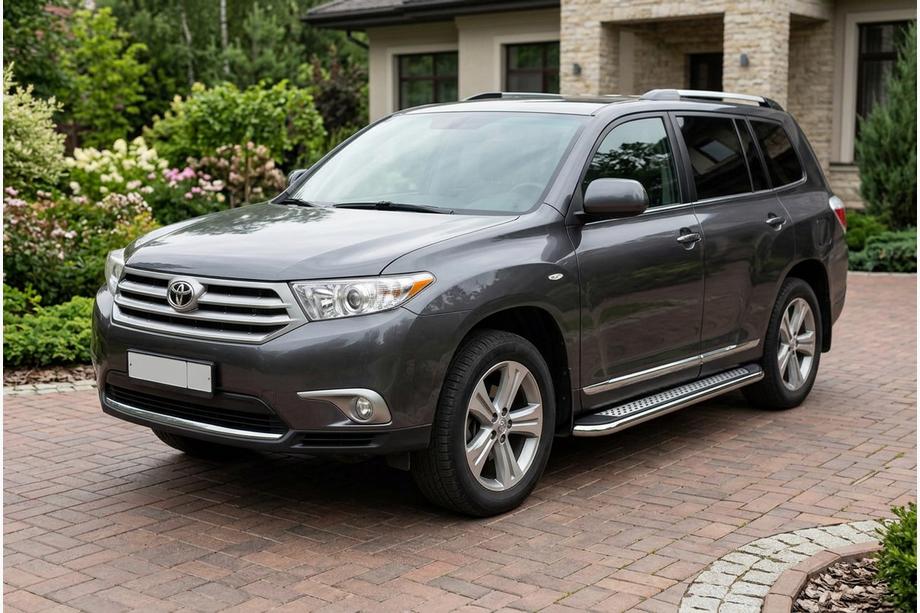 Toyota Highlander 2008–2013 Maydos V2 sivuportaat (2 kpl, alumiini ↗ ruostumaton teräs) Image