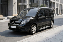 Mercedes Citan 2013–2021 Maydos V2 sivuportaat (2 kpl, alumiini ↗ ruostumaton teräs) Pitkä akseliväli kuva 1