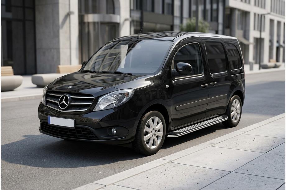 Mercedes Citan 2013–2021 Maydos V2 sivuportaat (2 kpl, alumiini ↗ ruostumaton teräs) Pitkä akseliväli Image