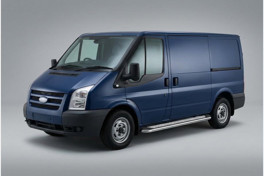Ford Transit 2000–2014 Maydos V2 sivuportaat (2 kpl, alumiini ↗ ruostumaton teräs) L1 (lyhyt) Image