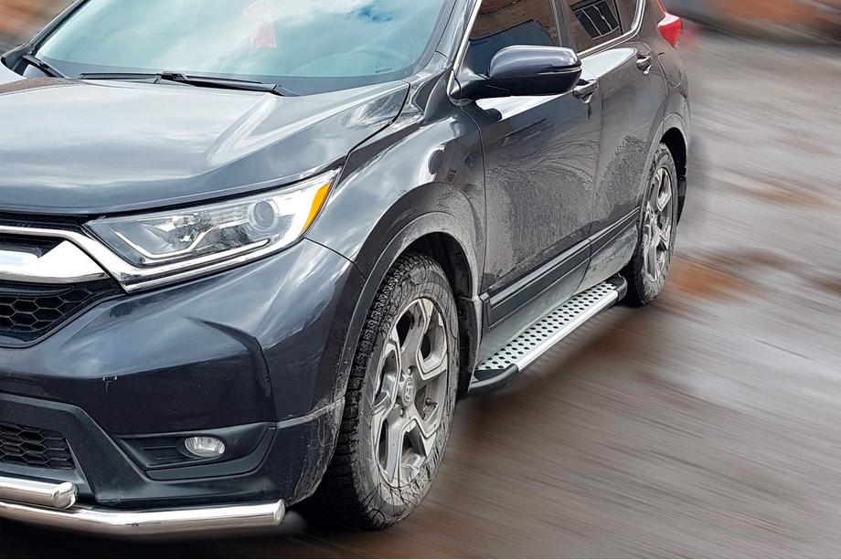 Honda CR-V 2017–2022 Allmond Grey sivuportaat (2 kpl, alumiini) Image