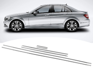 Mercedes C-sarja W204 2007–2015 Ruostumattomat teräspäällysteet ikkunalistoihin (6 kpl) kuva 2