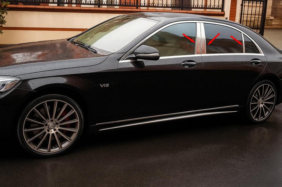 Mercedes S-class W222 2013–2022 Carmos pilarilistat (ruostumaton teräs) Image
