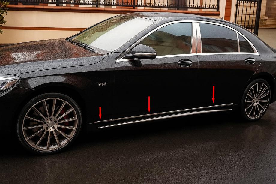 Mercedes S-class W222 2013–2022 Ovilistan suojat V1 (6 kpl, rst) Image