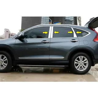 Ovipilarien listat (6 kpl, ruostumaton teräs) Honda CRV 2012–2016 kuva 1