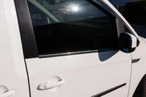 Volkswagen Caddy 2015–2020 Ikkunalistat mustakromi (2 kpl, ruostumaton teräs) kuva 1
