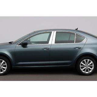 Ovipilarilistat (6 kpl, ruostumaton teräs) Skoda Octavia III A7 2013–2019 kuva 1