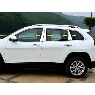 Ovipilarin listat (ruostumaton teräs) Jeep Cherokee KL 2013– kuva 1