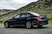 Mercedes C-class W205 2014–2021 Koristelistan peitelistat V1 (ruostumaton teräs) kuva 2