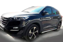Hyundai Tucson TL 2016–2021 Sivusuojaputket (2 kpl, ruostumaton teräs) kuva 1