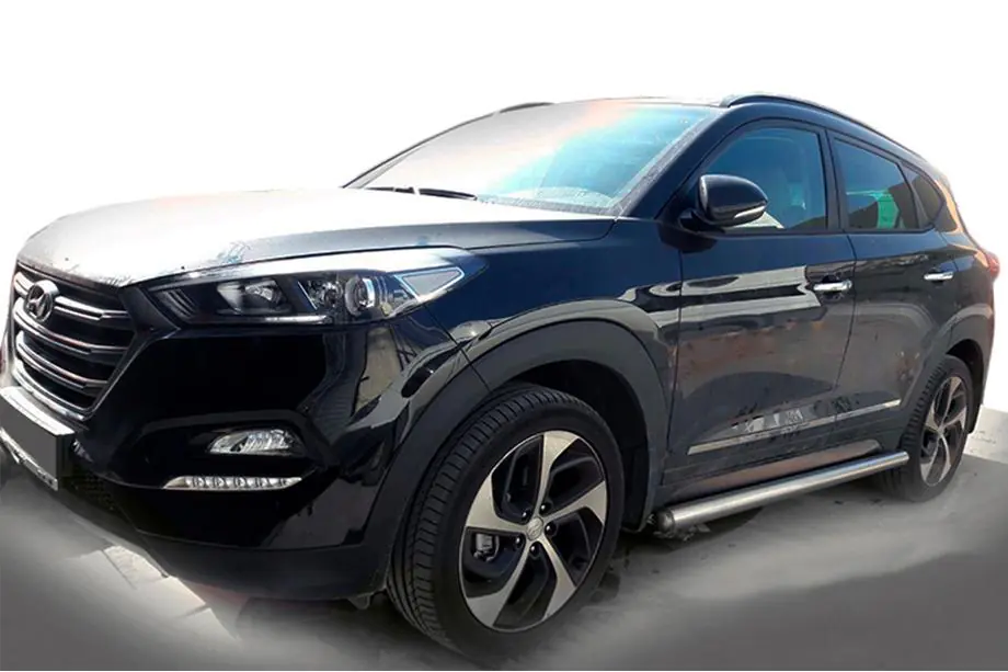 Hyundai Tucson TL 2016–2021 Sivusuojaputket (2 kpl, ruostumaton teräs) Image