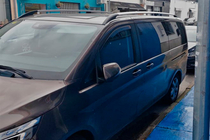 Mercedes Vito/V-class W447 2014– Kromatut kattokaiteet CAN OEM-tyyli (metallijalat) kuva 6