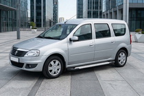 Dacia Logan MCV 2004–2014 X5-tyyppiset sivuportaat (2 kpl, alumiini) kuva 3