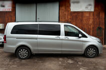 Mercedes Vito/V-class W447 2014– CAN mustat kattokaiteet, alkuperäinen design (metallijalat) kuva 5