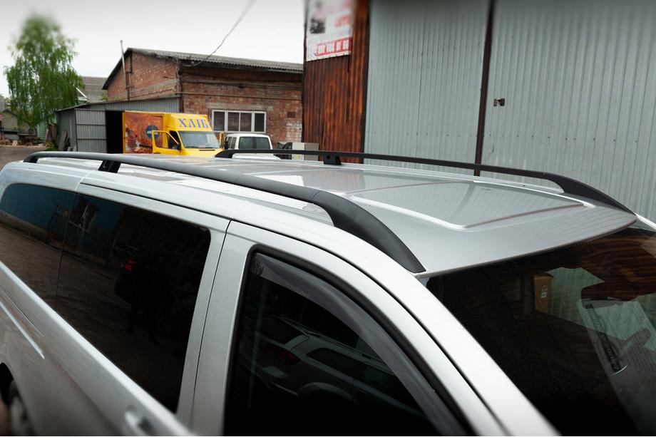 Mercedes Vito/V-class W447 2014– CAN mustat kattokaiteet, alkuperäinen design (metallijalat) Image
