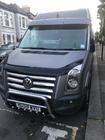 Volkswagen Crafter 2006–2016 Tuulilasin aurinkolippa rungolla V1 (kiiltävä musta, 5 mm) kuva 3