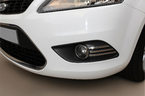 Ford Focus II 2008–2011 Kromilistat sumuvaloihin (6 osaa, ruostumaton teräs) kuva 1