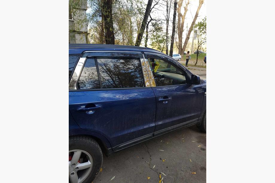 Hyundai Santa Fe 2 2006–2012 Ovipilarien listat (6 kpl, ruostumaton teräs) Image