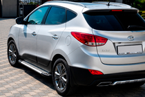 Hyundai IX-35 2010–2015 Allmond Grey sivuportaat (2 kpl, alumiini) kuva 1