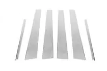 Mercedes E-sarja W210 1995–2002 Ovipilarien listat (6 kpl, ruostumaton teräs) kuva 4
