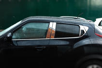 Nissan Juke 2010–2019 Ovipilarien kromilistat (8 kpl, ruostumaton teräs) kuva 1
