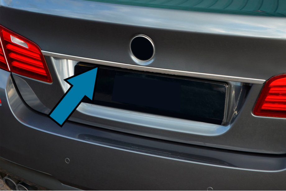 BMW 5-sarja F10/F11 2010–2016 Rekisterikilven ylälista SD (ruostumaton teräs) Image
