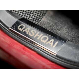 Kromatut kynnyslistat muoville (4 kpl, ruostumaton teräs) Nissan Qashqai 2007–2010 kuva 3