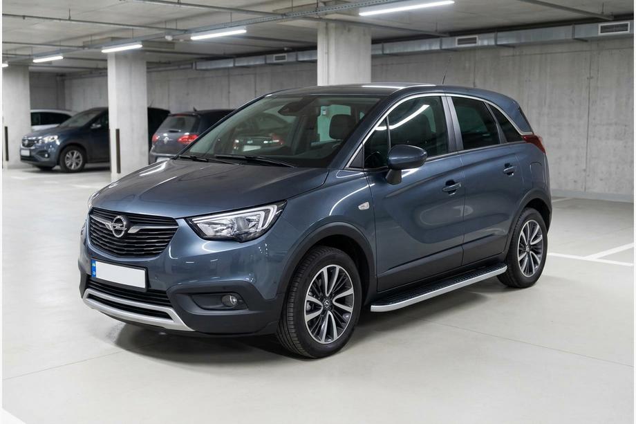 Opel Crossland X 2017–2024 Tayga Grey -sivuaskelmat (2 kpl, alumiini) Image