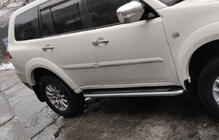 Mitsubishi Pajero Sport 2008–2015 Maydos V2 sivuportaat (2 kpl, alumiini ↗ ruostumaton teräs) kuva 3