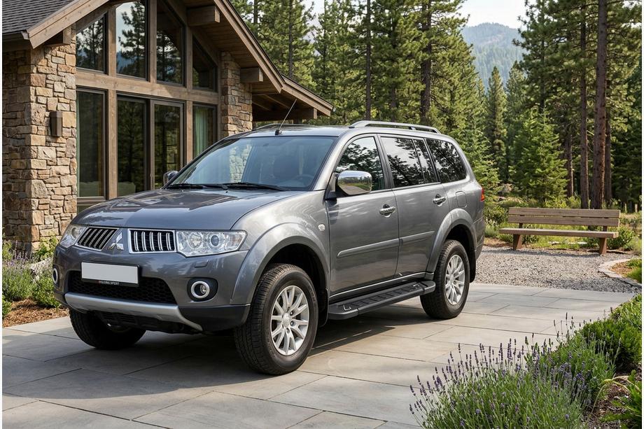 Mitsubishi Pajero Sport 2008–2015 RedLine Black sivuporrastangot (2 kpl, alumiini) Image