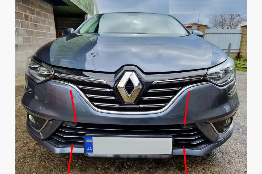 Renault Megane IV 2016–2025 Puskurin suojalistat 2016-2021 (7 kpl, ruostumaton teräs) Image