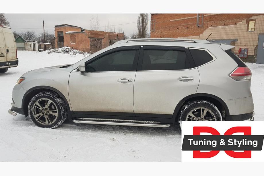 Nissan X-trail T32/Rogue 2014–2021 Premium-sivuporrasputket (2 kpl, ruostumaton teräs) Image