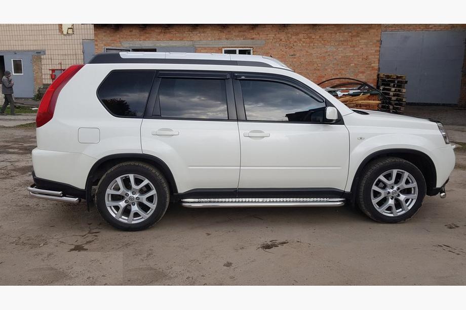 Nissan X-trail T31 2007–2014 Premium-sivuporrasputket (2 kpl, ruostumaton teräs) Ø60 mm Image
