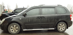 Kia Carnival 2002–2013 Sivusuojaputket (2 kpl, ruostumaton teräs) kuva 3