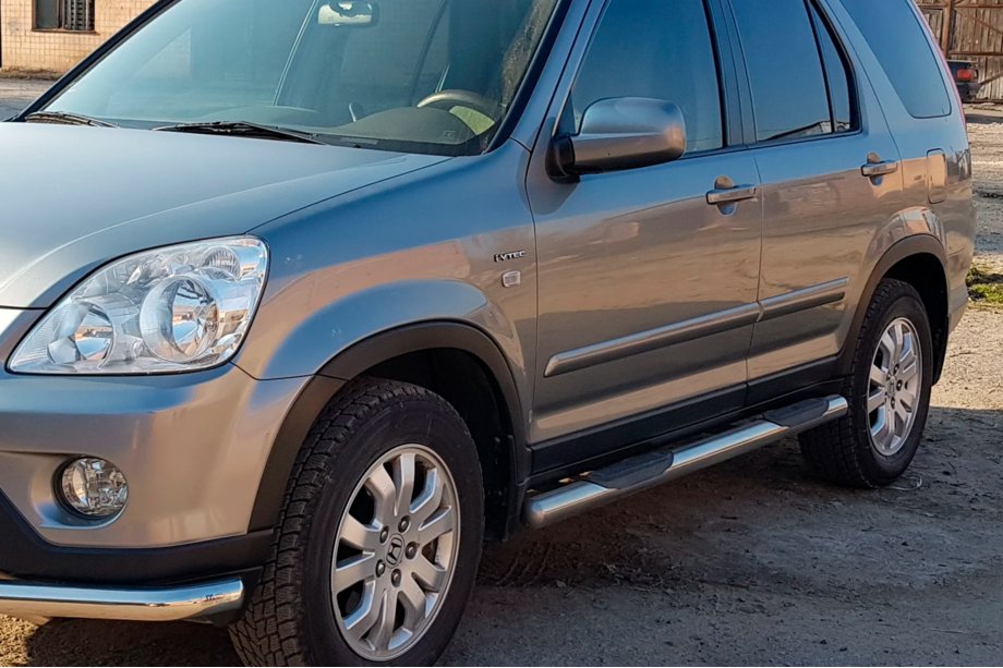 Honda CRV 2001–2006 Sivusuojaputket (2 kpl, ruostumaton teräs) Image