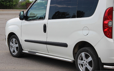 Opel Combo 2012–2018 Sivusuojaputket (2 kpl, ruostumaton teräs) 70 mm, lyhyt akseliväli kuva 2