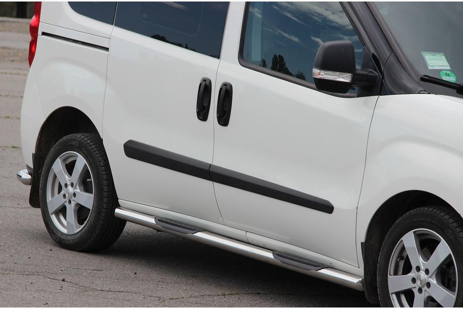 Opel Combo 2012–2018 Sivusuojaputket (2 kpl, ruostumaton teräs) 70 mm, lyhyt akseliväli Image