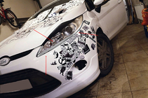 Ford Fiesta 2008–2017 Ajovalojen koristelistat (2 kpl, muovi) kuva 1