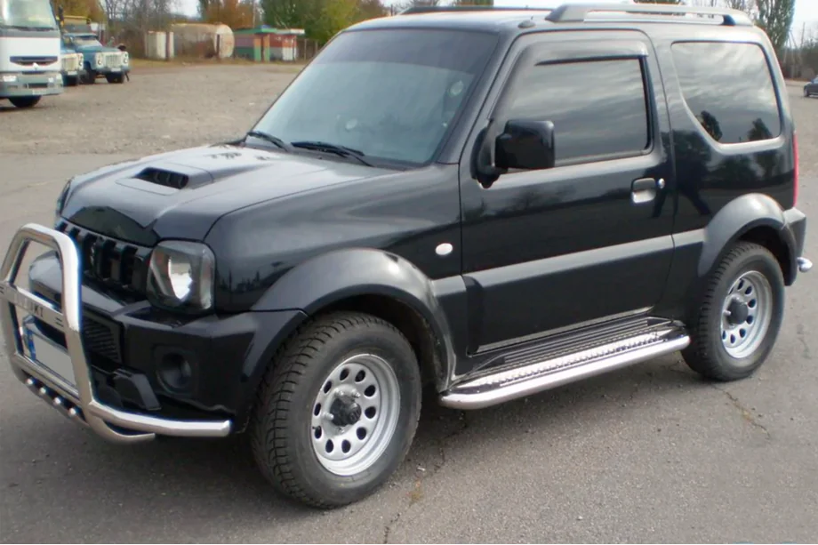 Suzuki Jimny 1998–2018 Karjapuskuri QT007-Exclusive (tekstillä, ruostumaton teräs) Kuva 6