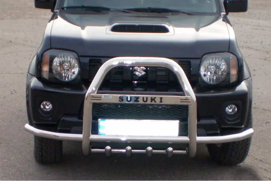Suzuki Jimny 1998–2018 Karjapuskuri QT007-Exclusive (tekstillä, ruostumaton teräs) Kuva 1