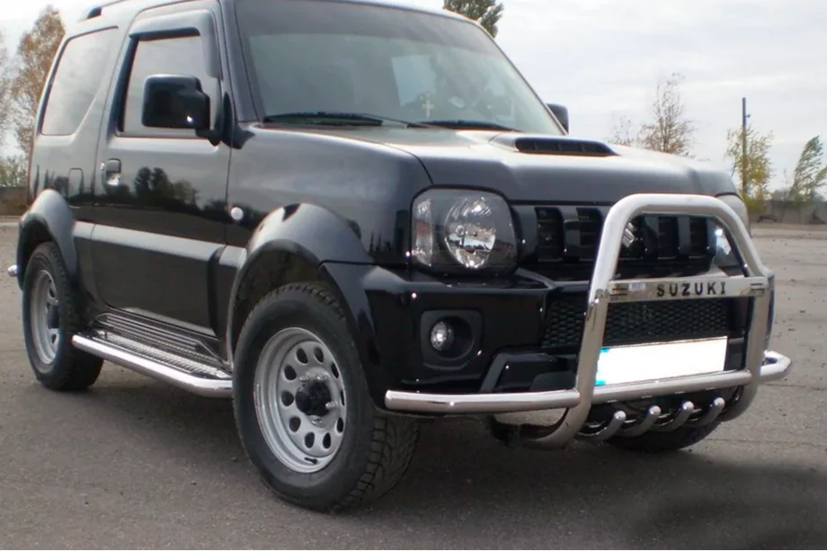 Suzuki Jimny 1998–2018 Karjapuskuri QT007-Exclusive (tekstillä, ruostumaton teräs) Kuva 2