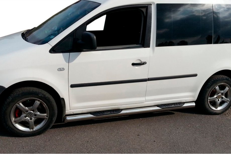 Volkswagen Caddy 2015–2020 Sivusuojaputket BB002 (2 kpl, ruostumaton teräs) 60 mm, Maxi-alusta Kuva 3