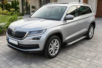 Skoda Kodiaq 2016–2023 Allmond Grey -sivuporrassarja (2 kpl, alumiini) kuva 1
