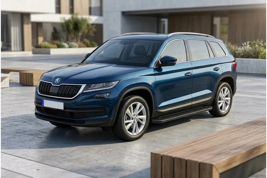 Skoda Kodiaq 2016–2023 Allmond Black sivuaskelmat (2 kpl, alumiini) Image
