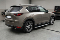 Mazda CX-5 2017–2025 Tayga Grey -sivuaskelmat (2 kpl, alumiini) kuva 1