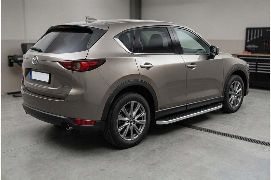 Mazda CX-5 2017–2025 Tayga Grey -sivuaskelmat (2 kpl, alumiini) Image