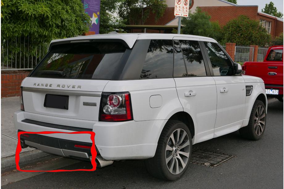 Range Rover Sport 2005–2013 Taka diffuusorin lisäosa (3-osainen) Image